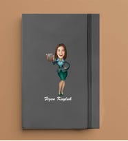 Kişiye Özel Muhasebeci Kadın Model 13x21 Gri Defter-37