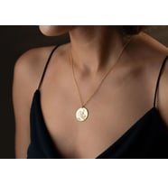 Kişiye Özel 925 Ayar Gümüş İstediğin Fotoğraflı Kolye (Gold)