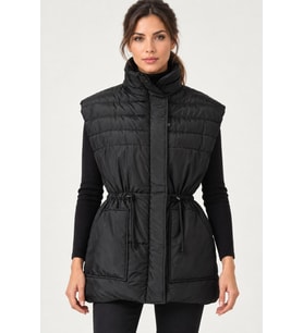 Dewberry Kadın %100 Polyester Yelek Siyah Z9747 Günlük Dış Giyim, Kazak ve Gömlek Kombini, Seyahat Gardırobu