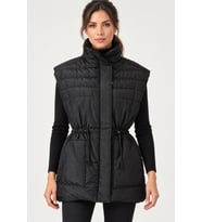Dewberry Kadın %100 Polyester Yelek Siyah Z9747 Günlük Dış Giyim, Kazak ve Gömlek Kombini, Seyahat Gardırobu