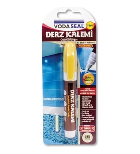 Vodaseal Çift Uçlu Su Bazlı Kokusuz Kalıcı Derz Kalemi Bej