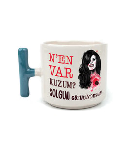 Nen Var Kuzum? Baskılı Yeşil Kulplu T Kupa