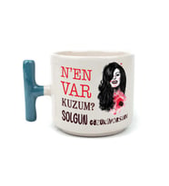 Nen Var Kuzum? Baskılı Yeşil Kulplu T Kupa