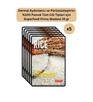 Dermal Aydınlatıcı ve Pürüzsüzleştirici Etki Tüm Cilt Tipleri için Superfood Pirinç Maskesi 5 Adet