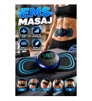 LCD Ekranlı Şarjlı EMS Kas Uyarıcı Masaj Cihazı – Karın Kol Bacak Omuz ve Bel İçin