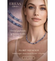 Sertifikalı Florit Dizi Kolye - 4mm Elmas Kesim Minimal Seri Doğal Taş Kolye Kadın (Çok Renkli)