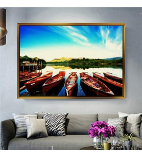 Altın Çerçeveli dekoratif tablo a2123 (Gold)