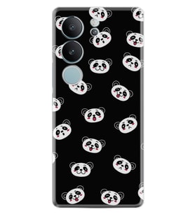 Vivo V29 Kılıf Silikon Desen Özel Seri Panda Suratları 1773
