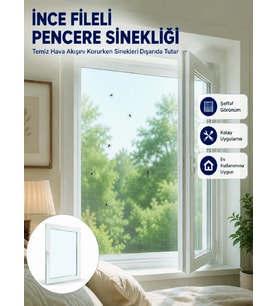 Tek Kanatlı Cırt Bantlı Pencere Sinekliği