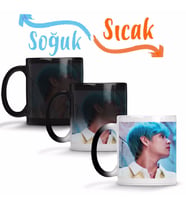 Bts V Lights Sihirli Kupa Bardak Porselen