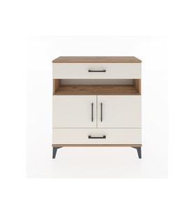 Arges Şifonyer 3 Raflı 2 Çekmeceli 2 Kapaklı 88x30x96 Çam-Aytaşı