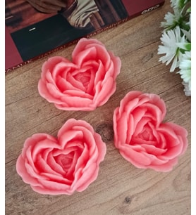 Rosaria 3'lü Set Böğürtlen Kokulu Soya Mum (Pembe)