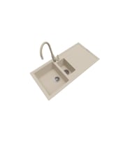 POLEX Cristalüx Granit Eviye P-01+Swan-3 Bej