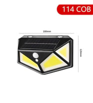 Trendpoint 114 Ledli 3 Modlu COB Solar Güneş Enerjili Bahçe Aydınlatması Hareket Sensörlü Led Lamba