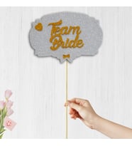 Team Bride Konuşma Balonu Çubuğu - Gümüş & Altın