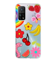 PrintiFy Xiaomi Mi 10T Pro ile Uyumlu 1mm Slim Fit Water Color 5 Baskılı Şeffaf  Kılıf