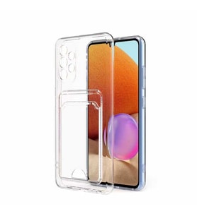 Galaxy A53 5G Kılıf Setra Kartlıklı Şeffaf Silikon Kılıf (Renksiz)
