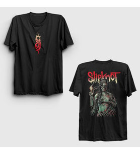 Presmono Unisex Siyah Burn Me Away Metal Slipknot Sırt Baskılı T-Shirt 516253tt