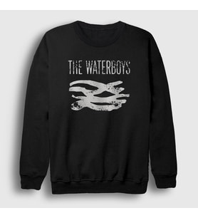 Presmono Unisex Siyah Logo Rock The Waterboys Sweatshirt 528451tt