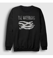 Presmono Unisex Siyah Logo Rock The Waterboys Sweatshirt 528451tt