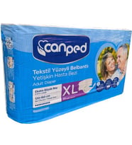 Canped Belbantlı Tekstil Yüzeyli Hasta Bezi Extra Large 30'lu