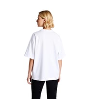 Klasik Araç Kırmızı Hız Çizgileri Baskılı Kadın Oversize Tişört
