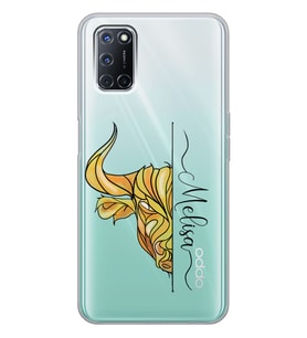 Oppo Boğa Burcu Tasarımlı Şeffaf Telefon Kılıfı