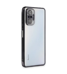 Xiaomi Redmi Note 10 Pro Kılıf Kamera Korumalı Lensli Silikon - Siyah