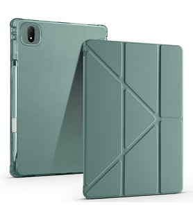 Honor MagicPad 2 Tablet Kılıf Kalem Bölmeli Standlı Lüx Smart Cover (Koyu Yeşil)