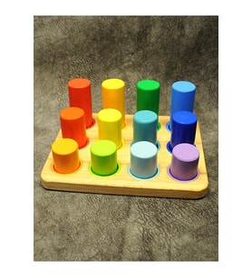 Montessori Tablalı Silindirli Renk Eşleştirme Oyunu