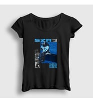 Presmono Kadın Siyah Sos Müzik Sza T-Shirt 477739tt