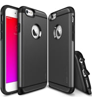 Ringke Max iPhone 6s Plus/ 6 Plus ile Uyumlu KIlıf Gun Metal Tam Koruma Isı Dağılımlı Şok Emici Teknoloji