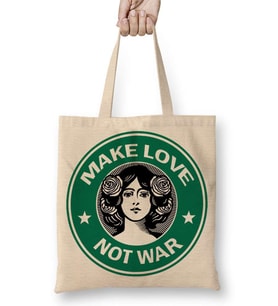 Make Love Not War 01 Bez Çanta Uzun Saplı