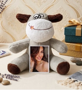 Kişiye Özel Fotoğraflı Peluş Eşek