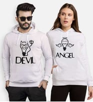 Tshirthane Devil Angel Sevgili Kombinleri Kapüşonlu Kombini (Tek Ürün Fiyatıdır.)