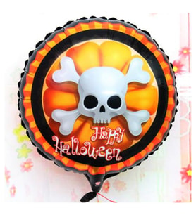 Halloween İskelet Kuru Kafa Folyo Balon 18 inç TG-V 0556
