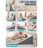 SABY 7 in 1 Çok Fonksiyonlu Dinlenme, TV İzleme, Çalışma ve Uyku Yastığı (Beyaz)