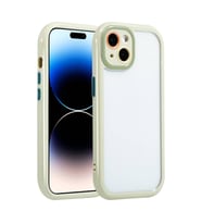 Skyarc Apple iPhone 13 Kılıf Kamera Korumalı Renkli Kenar ve Çerçeve Tasarımlı Vitamin Kapak (Yeşil)
