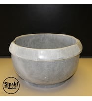 Sipahi Marble Gri Mermer Elmas Kesim Başlıklı Kurna
