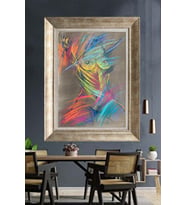 Tablore Renkli Pastel Çizim Soyut Nü Portre Çerçeveli Tablo Modern İskandinav Duvar Dekoru Sanat Tablosu