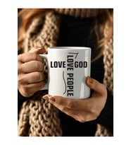 Love People Mottolu Tasarım Seramik Kupa Mug - Hediyelik Kupa