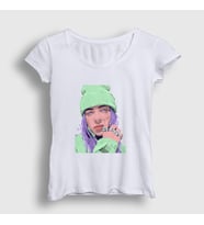 Presmono Kadın Beyaz Look Billie Eilish T-Shirt 154353tt