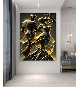 DANS EDEN ÇİFT TABLO EV DUVAR SALON OFİS DÜKKAN HEDİYELİK DEKARASYON SÜSÜ