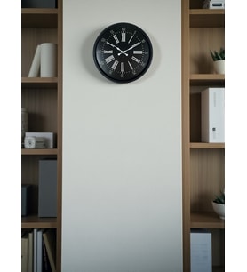 MCG  36 Cm Siyah Dekoratif Duvar Saati