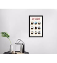 BK Home Coffee Tasarımlı Dekoratif Ahşap Siyah Çerçeveli Tablo-27
