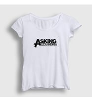 Presmono Kadın Beyaz Asking Alexandria T-Shirt 375029tt (Beyaz)
