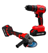 Rodex 2'Lİ Makine Seti 20V 2x4.0Ah LI-ION D.MATKAP 45NM AVUÇ TAŞLAMA 125MM BMC
