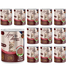 Yetişkin Kedi Tavuk Ciğerli Pate 400 Gr x 12 adet