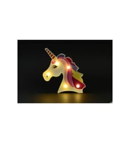 Rüya Gibi Unicorn Led Işıklı Gece Lambası, 18 cm, Eşsiz Tasarım (Krem)