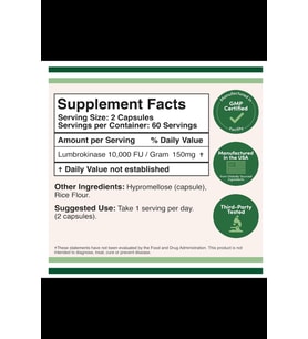 Double Wood Lumbrokinase Enzymes 120 Capsul. Tr Tek Yetkili SATICISI OZELSPORCUGIDALARI'DIR 3939 (Renksiz)